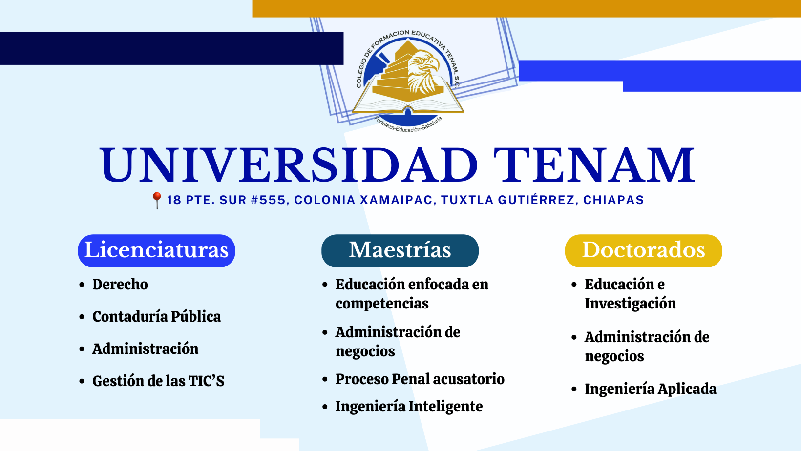 Licenciaturas, Maestrías y Doctorados